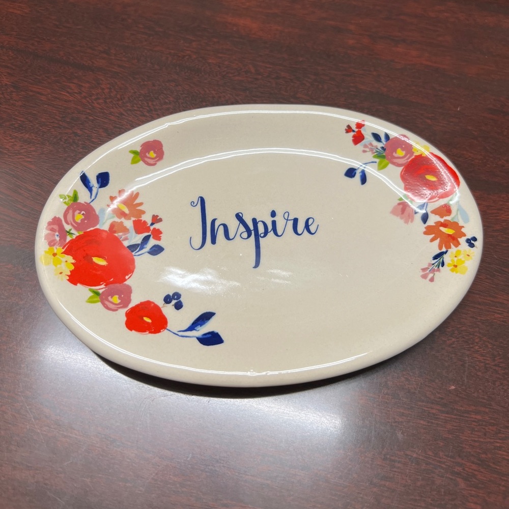 Inspire Floral Ceramic Plate